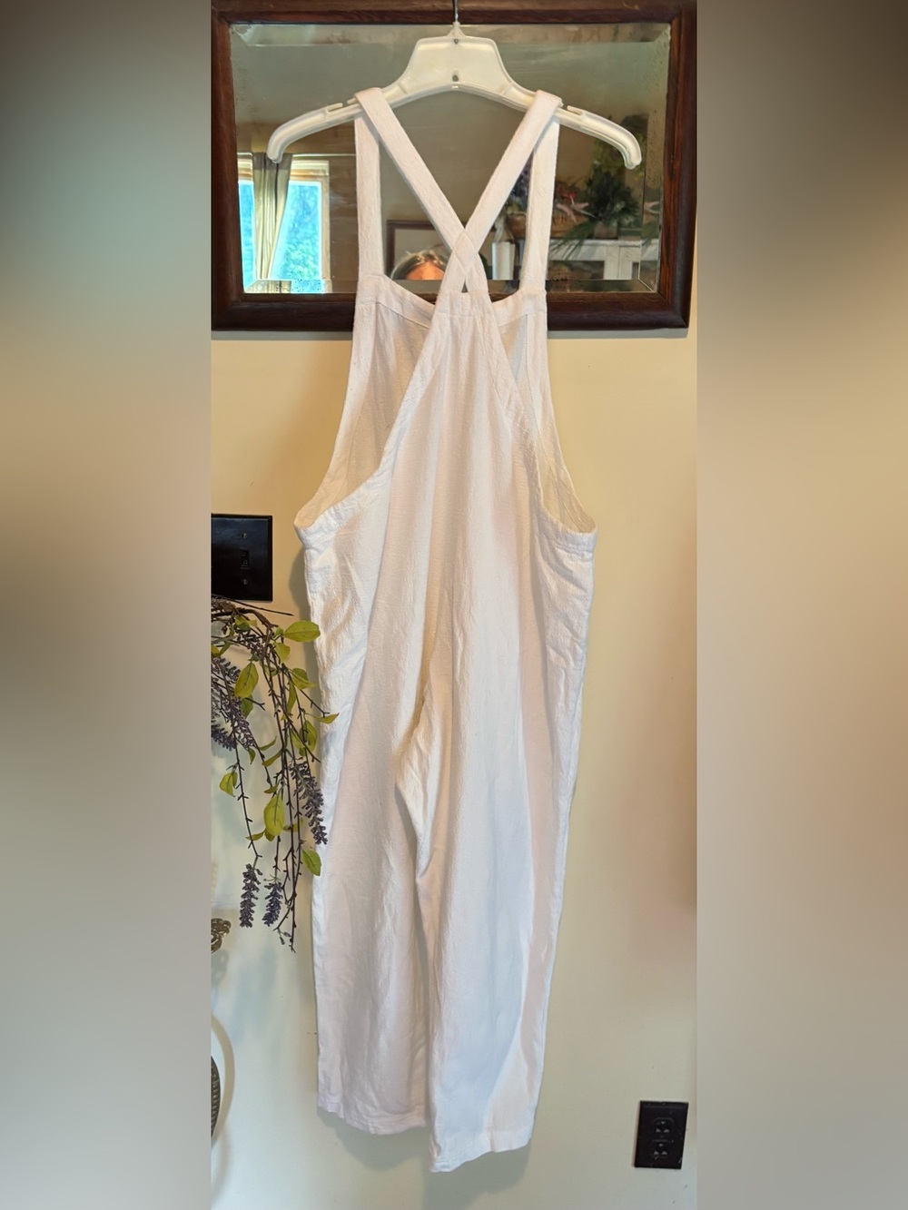 MIKOH Sayama Criss Cross Back Jumpsuit in Bone Revolve Brand Sz LARGE Angelcore - Picture 5 of 13